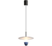 Lámpara de techo led negra colgante diámetro 400x300mm blanco cálido 3000k - azul - 3000k blanco cálido