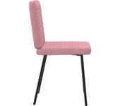 Pack 2 uds sillas de comedor | silla de cocina terciopelo rosa cfw50690