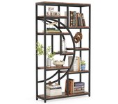 Tribesigns librería industrial de 5 niveles con 9 estantes de apertura para salón, dormitorio, oficina en casa