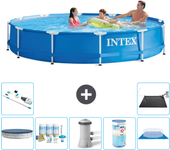 Paquete de piscina - intex - alrededor - 366x366x76 cm + accesorios a1597