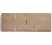 Cabecero de cama 105 muro ladrillos tela antimanchas 112x57x5cm camel claro
