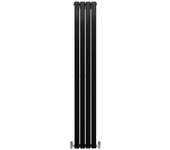 Radiadores de panel plano diseñador 1800x280mm negro mate calefacción central calefactor horizontal montaje pared para