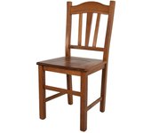 Tommychairs - silla silvana para cocina y comedor, estructura en madera de haya color nuez claro y asiento en madera