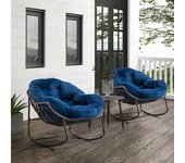 Silla mecedora de ratán para exteriores, sillón mecedor con cojín acolchado, silla balancín para porche delantero