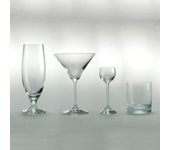 Juego de copas de cristal (48 piezas) krem, 12 vasos de whisky, 12 copas de vermú, 12 copas de cerveza, 12 vasos de chupito