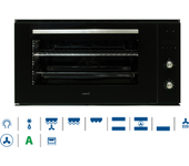 Horno multifunción cata cmd 9208 bk ancho 90 cm capacidad 93l 10 funciones fácil limpieza mandos push pull 3 cristales puerta cristal color negro