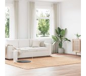 Alfombra peluda de pelo largo navarra beige 200x290cm poliéster