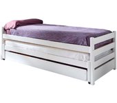 Cama nido triple madera blanco 90x200 cm