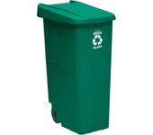 Wellhome cubo de basura de jardin 110l con ruedas