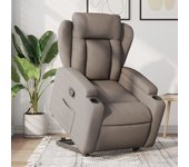 Sillón reclinable de tela topo
