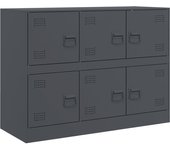 Aparador | aparador de comedor | armario de cocina de acero antracita 99x39x73 cm cfw98620