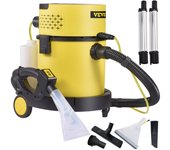 Vevor aspirador en seco y húmedo 4 en 1 aspiradora potente depósito total de 20 l aspiradora de sólidos y líquidos con mando de control remoto lava as