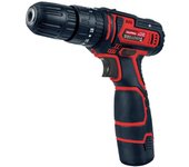 Taladro atornillador 12 v. con 2 velocidades y percutor. bateria 1.300 mah. par apriete 35 nm.