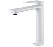 Grifo de lavabo extra-alto mod. fiyi blanco mate