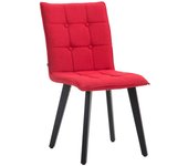 Silla miller tela negro rojo