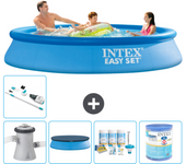 Paquete de piscina - intex - alrededor - 305x305x61 cm + accesorios a843
