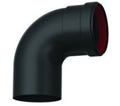 Codo chimenea diámetro 80mm 90º macho-hembra polipropileno