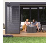 Pérgola bioclimática adosada ombrea vs 3x4m - v2 - antracita