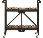 Carrito de cocina de madera maciza reciclada 87x36x81 cm