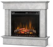 Tormes - chimenea de suelo eléctrica independiente con led - 28' - 111,5 x 102 x 33,5 - cemento