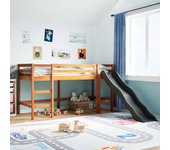 Cama altillo infantil sin colchón 80x200 cm madera maciza de pino