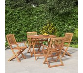Juego de comedor de jardín 5 piezas | conjunto de jardín | muebles de jardín madera maciza de acacia cfw341570