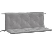 2 piezas cojín exterior | cojines de banco de jardín tela oxford gris 120x50x7 cm cfw91259