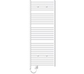 Luxebath sahara radiador eléctrico de baño 750x1800 mm blanco curvo conexión lateral & calentador de inmersión de 900w con termostato