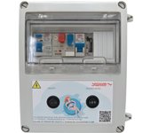 Cuadro eléctrico piscina compacto transformador 50w 0,5cv guardamotor reloj