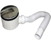 Válvula pileta de desagüe para plato de ducha 90mm con manguera flexible