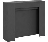 Consola extensible 90x25/211 cm kiba antracita espatulado extensiones internas
