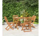 Juego de comedor de jardín 5 piezas | conjunto de jardín | muebles de jardín madera maciza de acacia cfw485881