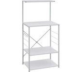 Armario para microondas madera ingeniería blanco 60x39,6x123 cm