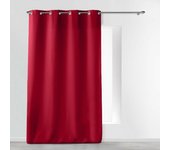Douceur d'intérieur - 1603523, tenda con occhielli , 140 x 280 cm , essentiel , poliestere unito , rosso