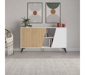 Consola fiona 150 cm blanco - roble