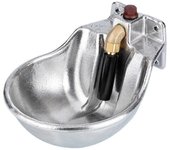 Bebedero de metal de hierro fundido con empujador para caballos 10l, 22x28x18 cm