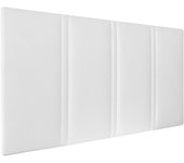 Cabecero tapizado amur | cabezal acolchado | tapizado en polipiel de alta gama | color blanco | medida: 110x55x3 cm (cama 105 cm)