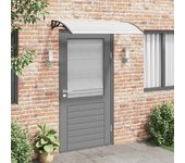 Vidaxl marquesina para puerta pc negro y transparente 150x75 cm