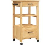 Carrito de cocina monza madera maciza de pino 48x40x90 cm