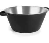 Lacor 65450 barreño moon black, acero inoxidable 18/10, 50 cm