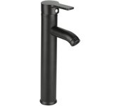 Grifo mezclador de lavabo negro, grifo de fregadero frío y caliente de acero inoxidable para baño e inodoro