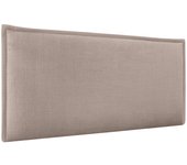 Dhome cabecero de lino natural liso con ribete cabezal tapizado cama dormitorio moderno top trending (tierra, 105cm)
