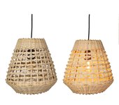 Lampara colgante rattan natural e27/ 220-240v