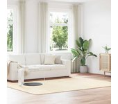 Alfombra peluda de pelo largo navarra crema 200x290cm poliéster