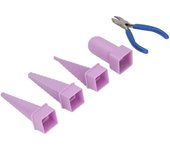 4 piezas de mandril de joyería redondo, ovalado, triangular, cuadrado, herramienta para hacer joyas con alicates de