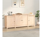 Aparador | aparador de comedor | armario de cocina de madera maciza de pino 164x37x68 cm cfw43641
