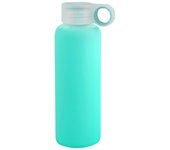 3x botellas de vidrio borosilicato y silicona agua verde360 ml h&h