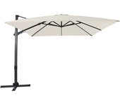 Axi apollo premium sombrilla terraza gris/beige - sombrilla jardin 300x300cm - parasol terraza con marco de aluminio - rotación 360° - sombrilla de