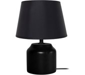 Lámpara de noche tosel mary b tela cilindro negro d16 x h24 cm