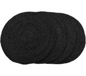 Juego de 4 platillos bombay, yute, negro, epikasa